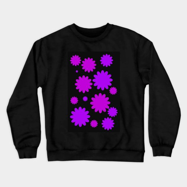 Black and purple vintage flowers Crewneck Sweatshirt by stupidpotato1